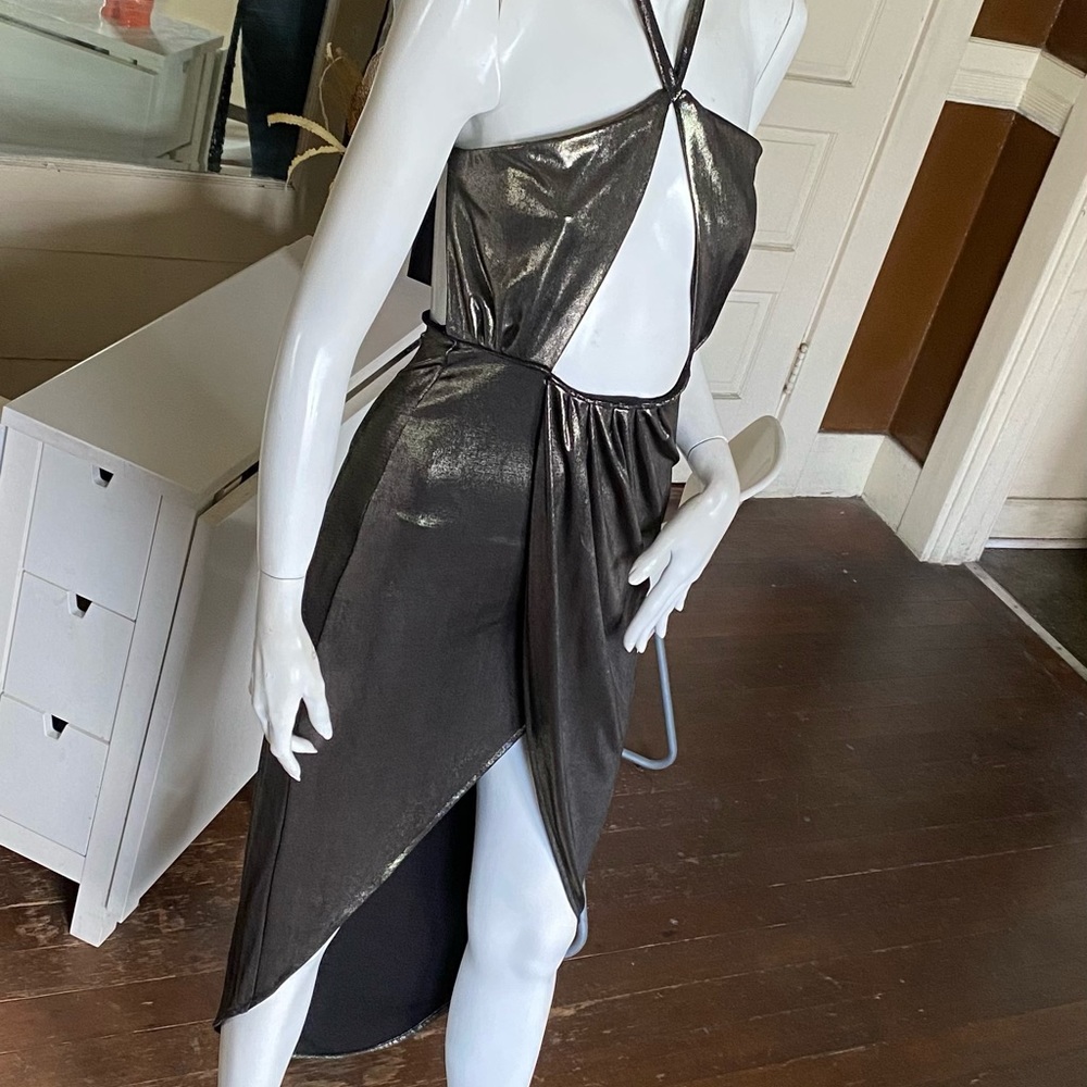 Burt gold/silver metallic party dress